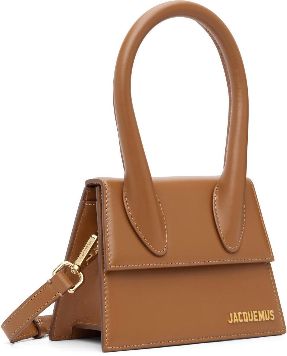 NEW JACQUEMUS women's le chiquito leather mini bag in brown
